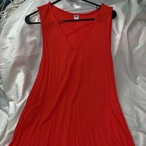 Old navy orange cross cross tank